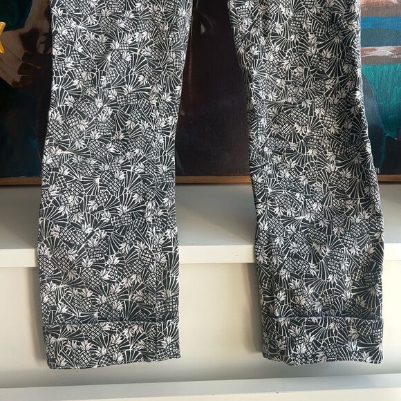 Anthropologie Gray and White Flare Jeans with Leopard Print - Picture 14 of 15